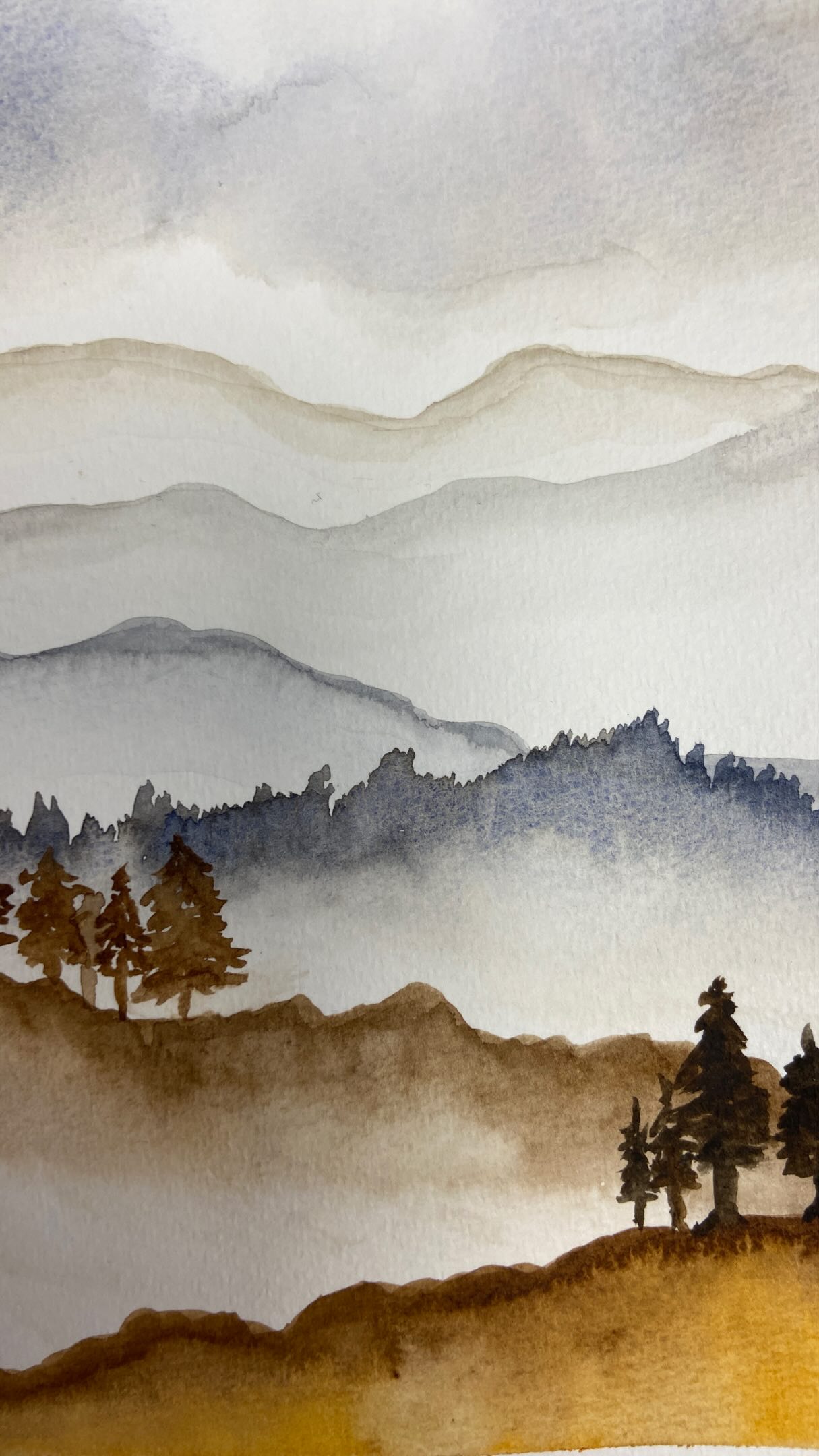 Five weeks. Endless possibilities 🎨

For our final session of Exploratory & Playful Watercolours & Inks with @oncoursesw, we immersed ourselves in atmospheric landscapes, discovering how watercolour has a mind of its own.

Using layers of transparent washes, we let pigment flow naturally into water, building depth with distant hills, soft mist, and silhouetted trees. It wasn’t about painting every detail - it was about observing, experimenting, and trusting the process.

Watching everyone become more confident each week has been such a joy. From tentative first marks to expressive, atmospheric paintings full of movement and light, every person developed their own unique style. These landscapes are a wonderful reflection of that journey.

Thank you to everyone who embraced the unexpected, encouraged one another, and made the course such a creative and inspiring experience. I can’t wait to see where your watercolour adventures take you next. 💙

#watercolourart #watercolourlandscape #adulteducation #mixedmedia #soulgrowth